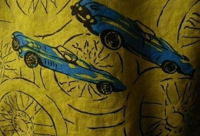 ジェラード 半袖シャツ  アロハシャツ　 Car Pattern 　パイナップルイエロー　JELADO　コットン リネン