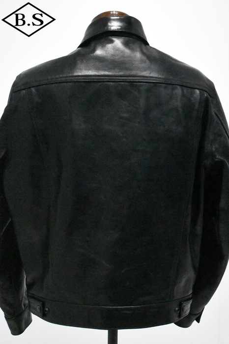MASSES / マシス MASSES レザージャケット TRUCKER JACKET BLACK