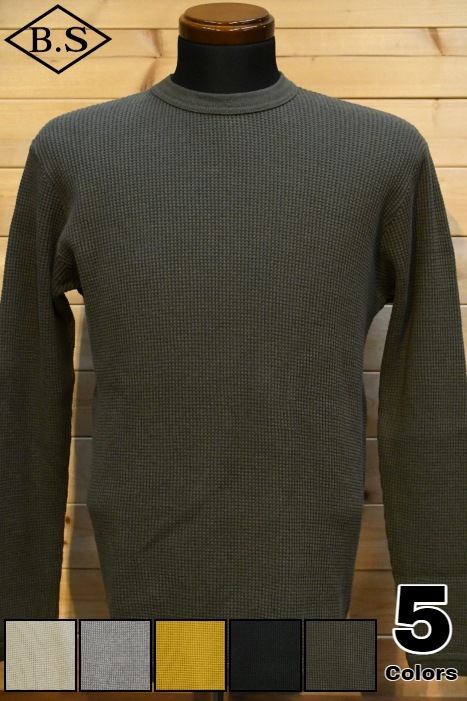 クッシュマン CUSHMAN 長袖Tシャツ 26361 BIG WAFFLE LONG SLEEVE TEE ビッグワッフル サーマル