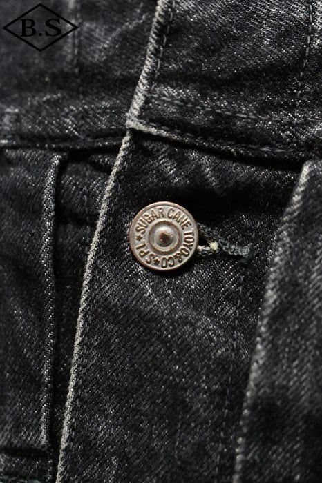 ［最終値下げ　定価半額以下］SUGAR CANE ブラックトラックジャケット SUGAR_CANE / シュガーケーン Sugar Cane デニムジャケット SC15650H