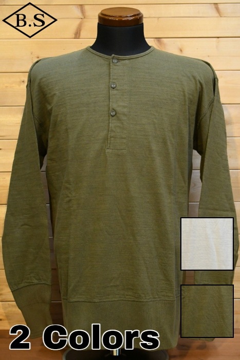 ナイジェルケーボン Nigel Cabourn 長袖Tシャツ 80470061005 50s HENLEY NECK SHIRT 