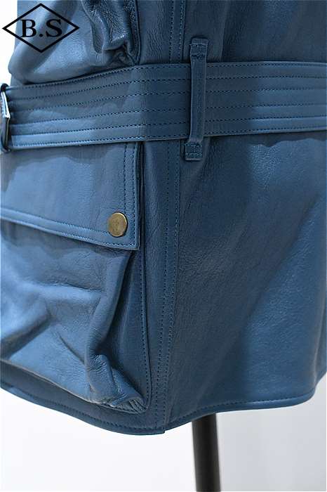 新品未使用ADDICT CLOTHES AD-10 BMC ダークブルー ADDICT_CLOTHES / アディクトクローズ ADDICT CLOTHES レザー