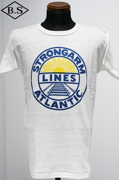 ジョングラッコー Tシャツ ウエアハウス John Gluckow by WAREHOUSE Tシャツ Lot JG-CS06 Strongarm Atlantic Tee OFF WHITE