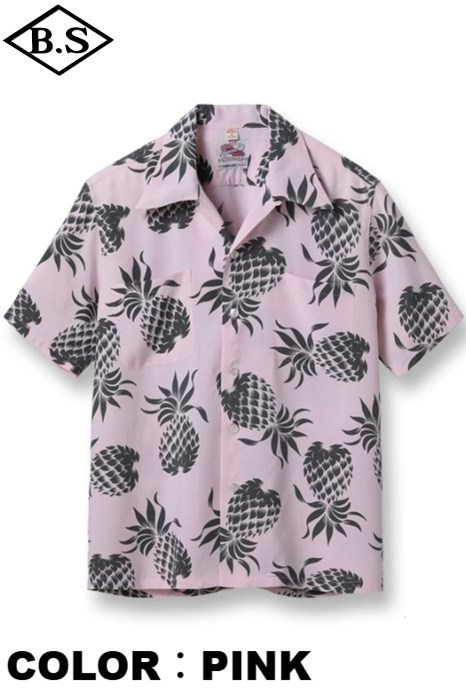 Duke Kahanamoku アロハシャツ パイナップル柄 ピンクM すべての商品 / デューク カハナモク DUKE KAHANAMOKU アロハシャツ