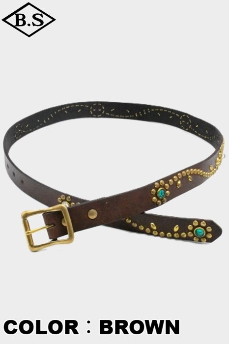 【極厚レザー】COLIMBOコリンボ　レザー リングベルト TRIBOROUGH COLIMBO / コリンボ COLIMBO ベルト ZA-0703 JEWEL STUDDED LEATHER
