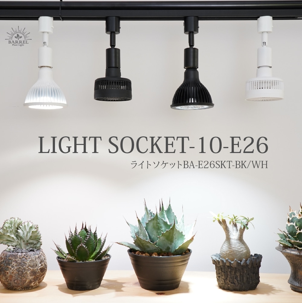 LIGHT SOCKET-10-E26-BK / WH 