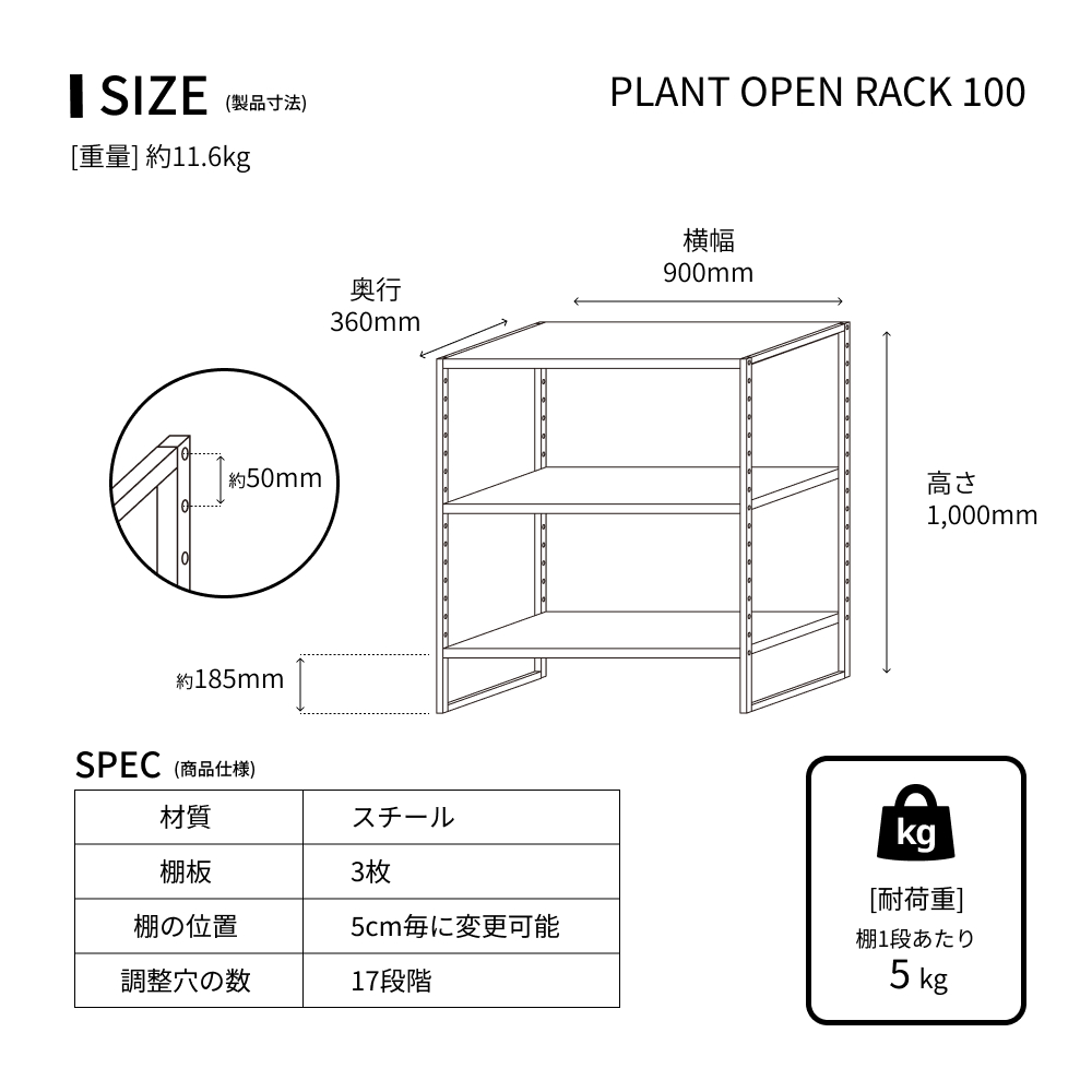 ��PLANT OPEN RACK 70/100�ۡ�GREEN THUMBERS�åץ��ȥ����ץ��å���H70��S60��D30 H100��S90��D36[cm] 