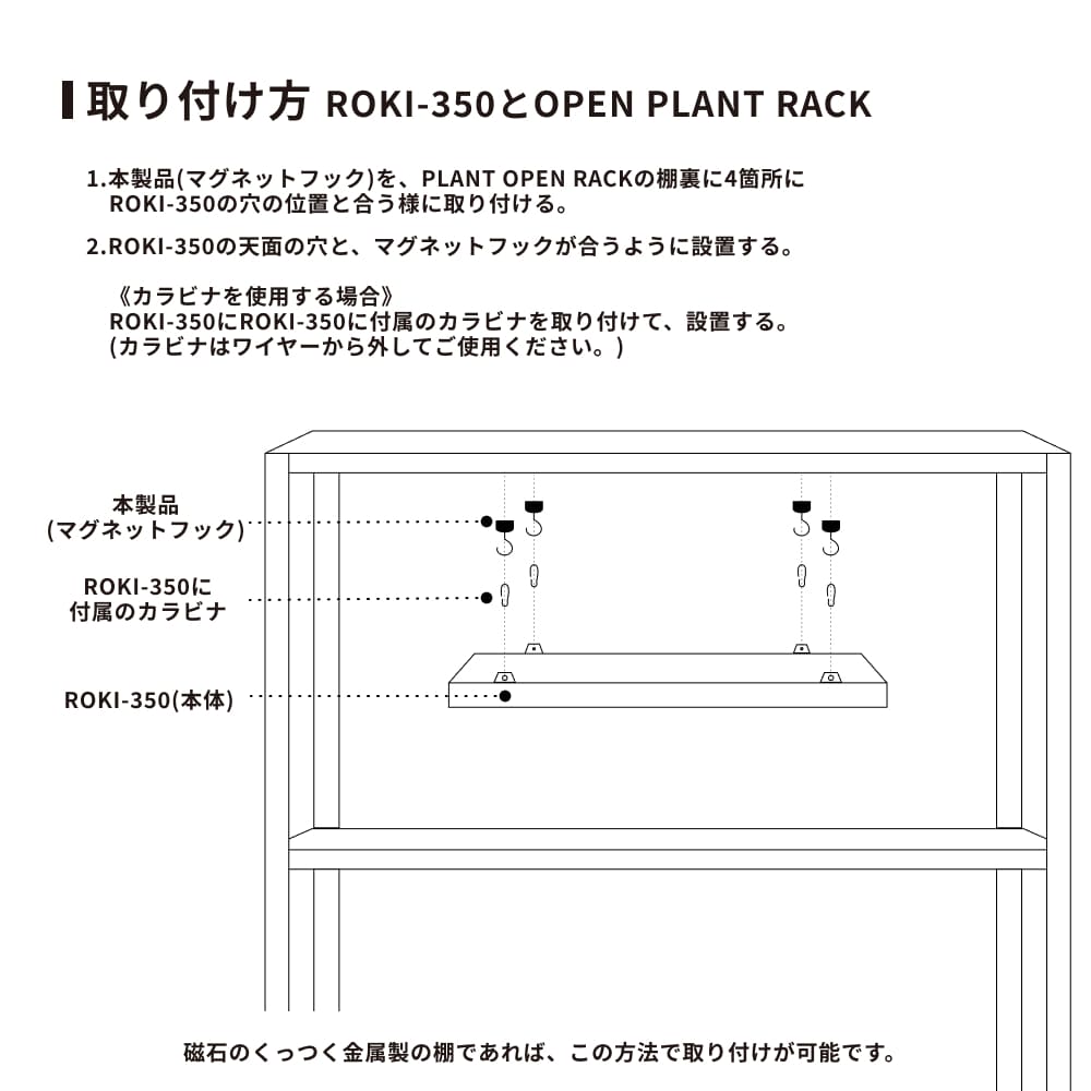 �ڥ��å�����ۡ��ܳ�ê�����������������åȡ�ROKI-350��PLANT OPEN RACK 70 (�ޥ��ͥåȥեå��դ�)