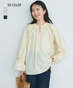 刺繍スリーブブラウス【宅配便】