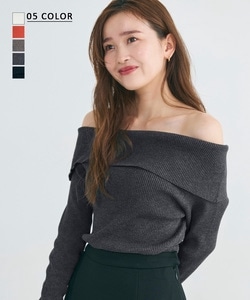 オフショルダーニット【宅配便】