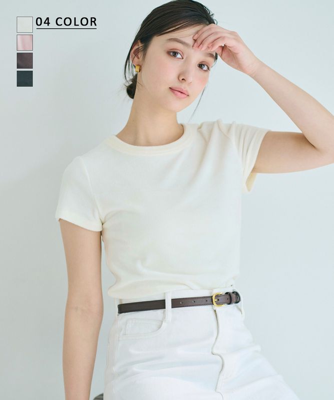 【MIYU DESIGN】ベロア半袖Tシャツ【宅配便】