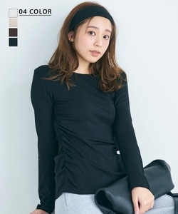 ヘアバンド付きウエストギャザーTシャツ【宅配便】