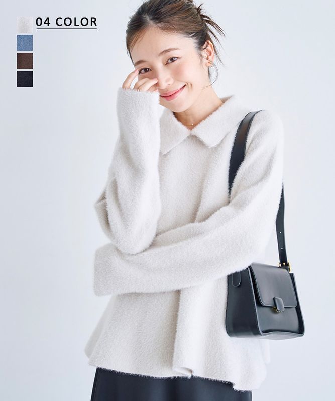 フェザーヤーンぺプラムニット  【宅配便】