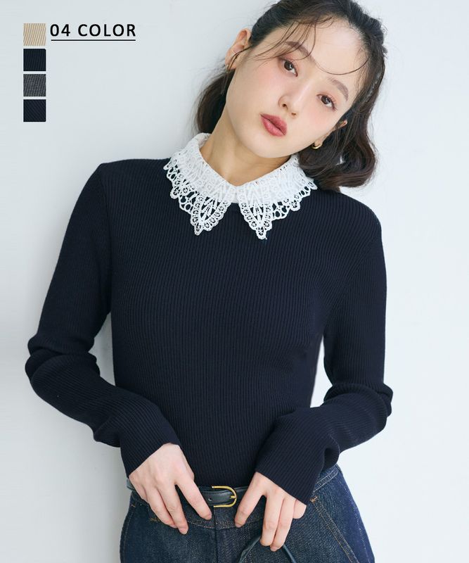 2TYPE襟付きリブニット【宅配便】