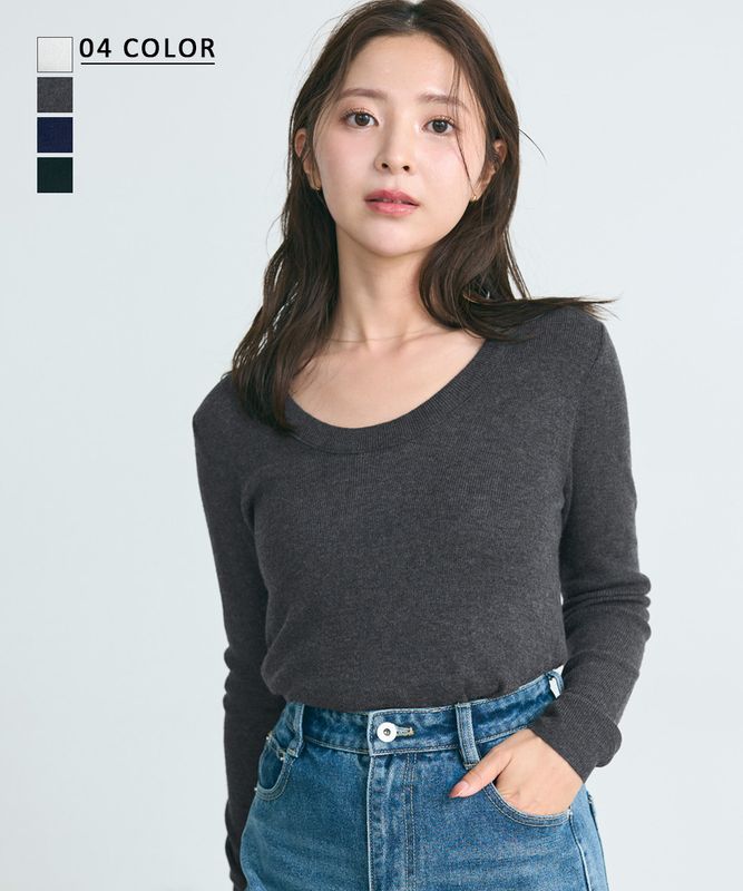 Uラウンドネックニット【宅配便】