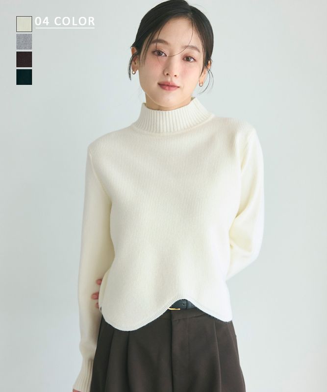 裾スカラップニット【宅配便】