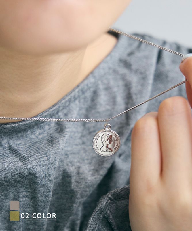 メタルコインネックレス【ネコポス便可】