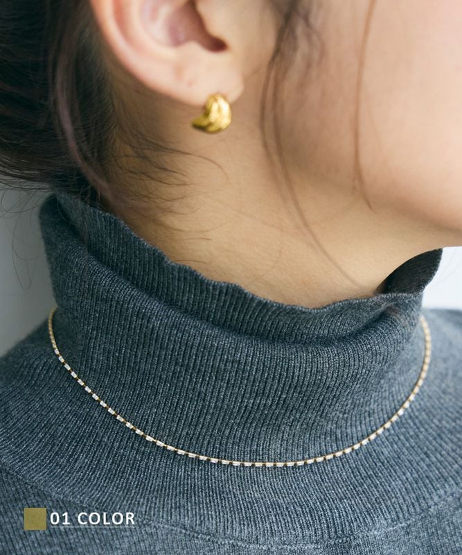 ビジューラインネックレス【ネコポス便可】 