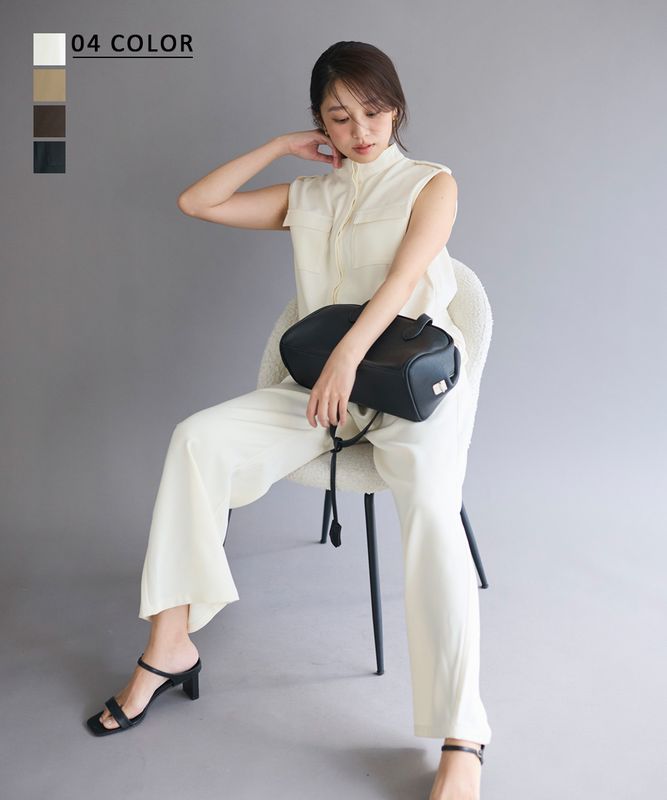 【MAAYA  DESIGN】スタンドカラージャンプスーツ【宅配便】