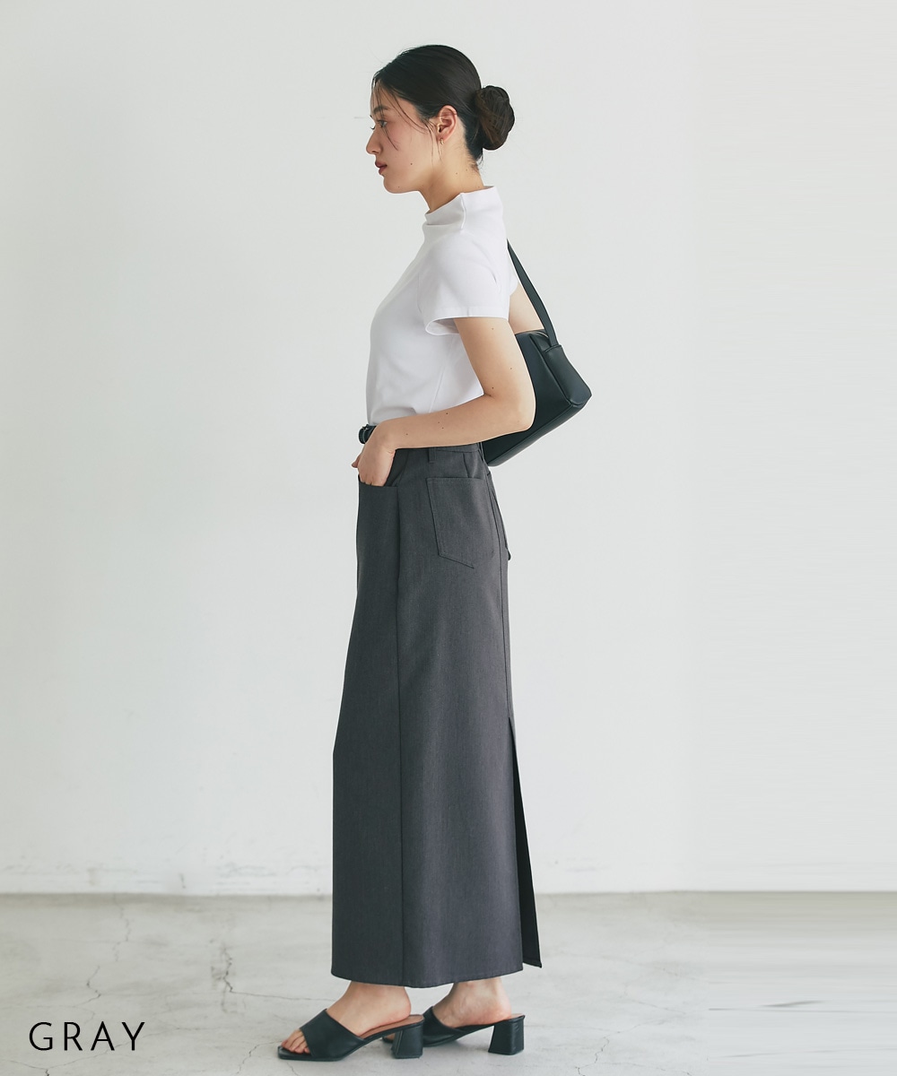 HARUKA DESIGN】バックスリットハイウエストタイトスカート 【宅配便