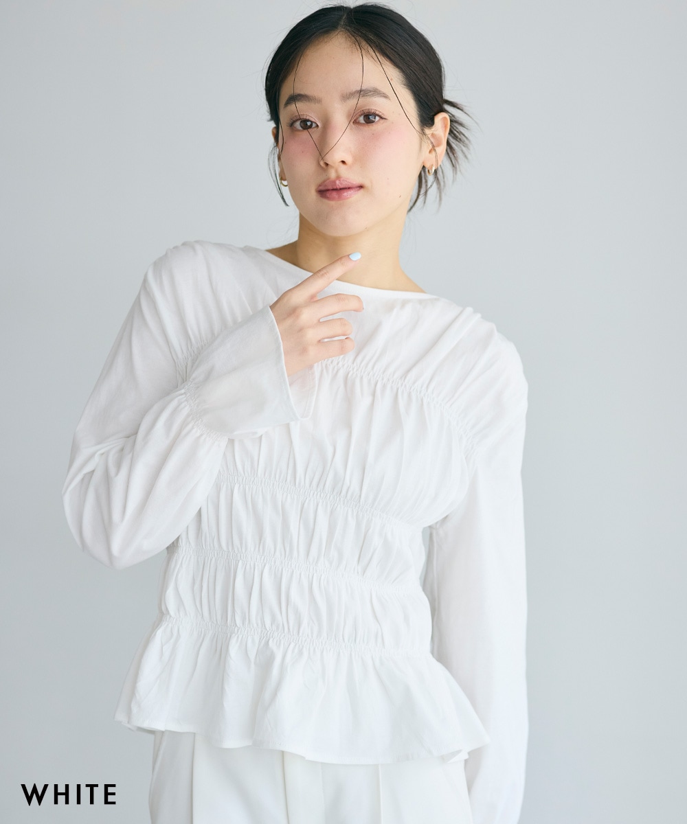 HARUKA DESIGN】ギャザーティアードフレアブラウス【宅配便】 | 新作