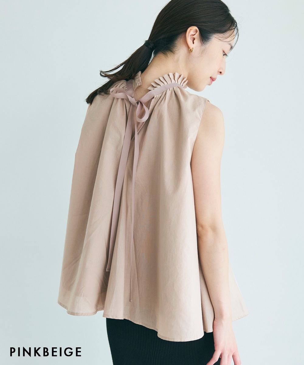 MAAYA DESIGN】ギャザーノースリーブブラウス【宅配便】soku | NEW 