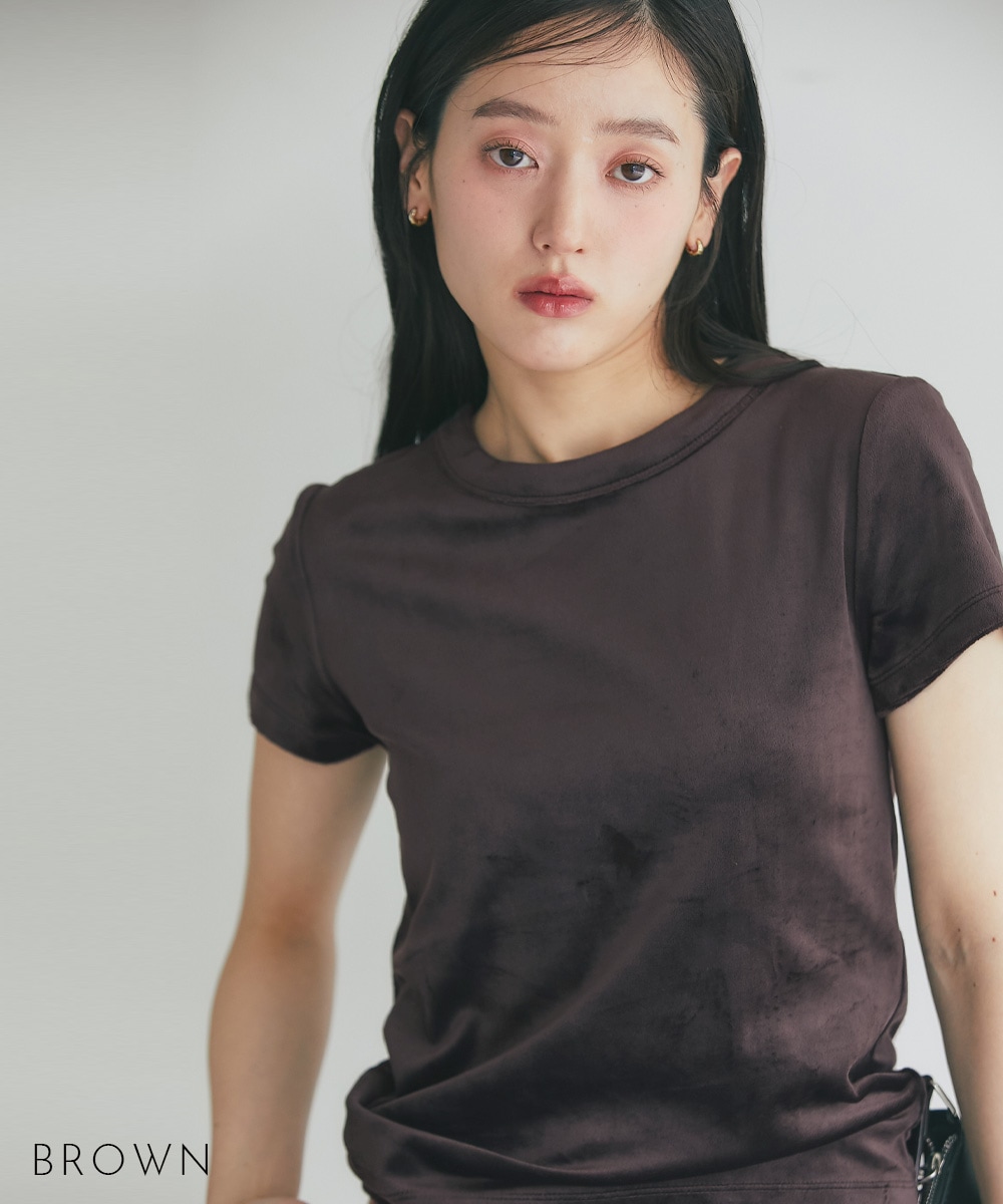 MIYU DESIGN】ベロア半袖Tシャツ【宅配便】 | すべての商品 | BASEMENT
