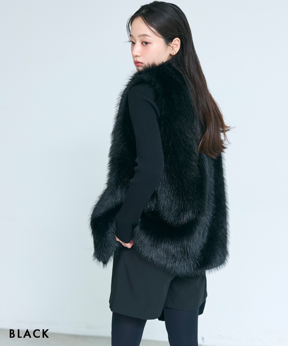 fr2golf ファーベスト ノーカラーフェイクファーベスト【宅配便】 | すべての商品 | BASEMENT