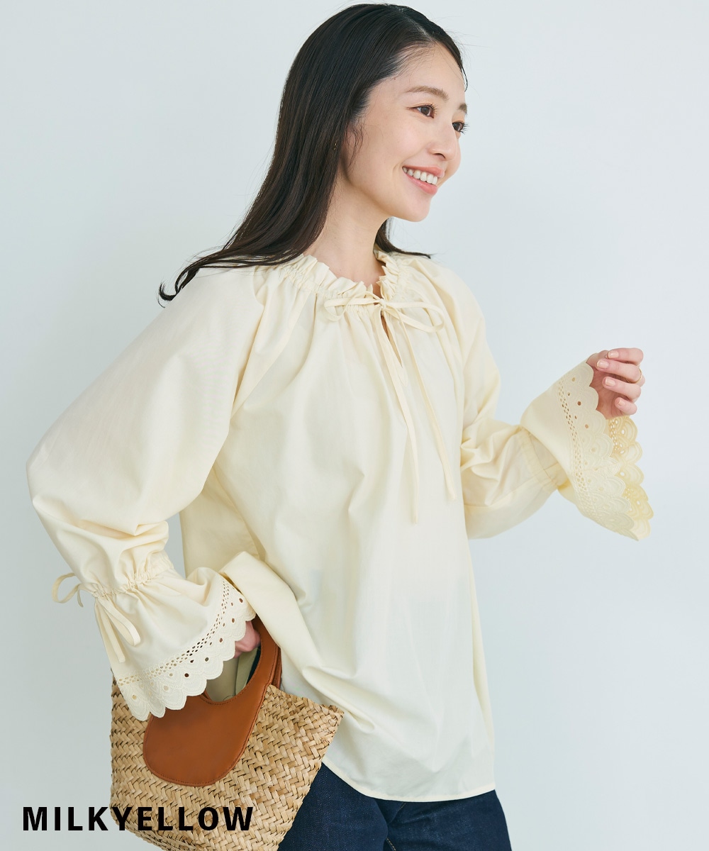 【再入荷！】 刺繍スリーブブラウス【宅配便】 | online BASEMENT | すべての商品 ジャケット・アウター