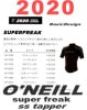 2020 ˡ ɥѡե꡼ SSåѡ O'NEILL SUPER FREAK SS TAPPAR  ֡WF-7080