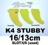 2022 �����ե����ե��� �����ӡ� 3�祻�å�K4 FIN STUBBY THRUSTER 16/13cm�����/URF-174��