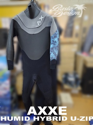 即納 AXXE Classic：HYBRID U-ZIP 5/3mm セミドライ メンズ 既製