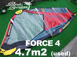 2016 ナッシュセイル フォース4 NAISH FORCE4 4.7m2(中古/USW-849