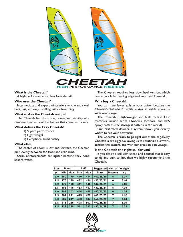 2025 ������������ �������� EZZYSAIL CHEETAH ��new/����̵����