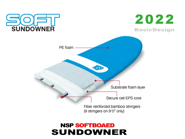 2023 ���̥����ԡ� ���ե� �����եܡ��� NSP SOFT Surfboard - SUNDOWNER��new/����̵����