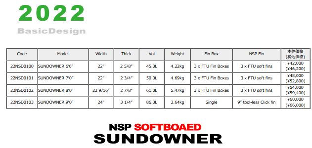 2023 ���̥����ԡ� ���ե� �����եܡ��� NSP SOFT Surfboard - SUNDOWNER��new/����̵����