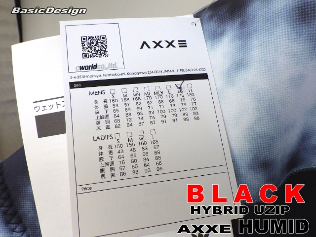 2025 ���å��� �ҥ塼�ߥå� �ϥ��֥�å� �������� AXXE HUMID HYBRID UZIP TB+J LF ��new/����̵����