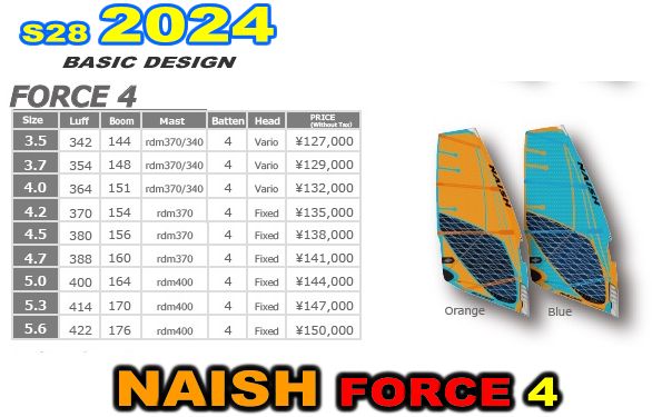 2024-25 S28 �ʥå��奻���� �ե�����4 NAISH SAIL FORCE 4 ��new/����̵����