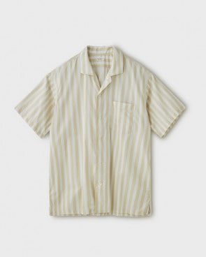 PHIGVEL ե٥STRIPE OPEN COLLAR SS SHIRT ȥ饤ץץ󥫥顼硼ȥ꡼֥ġYELLOW