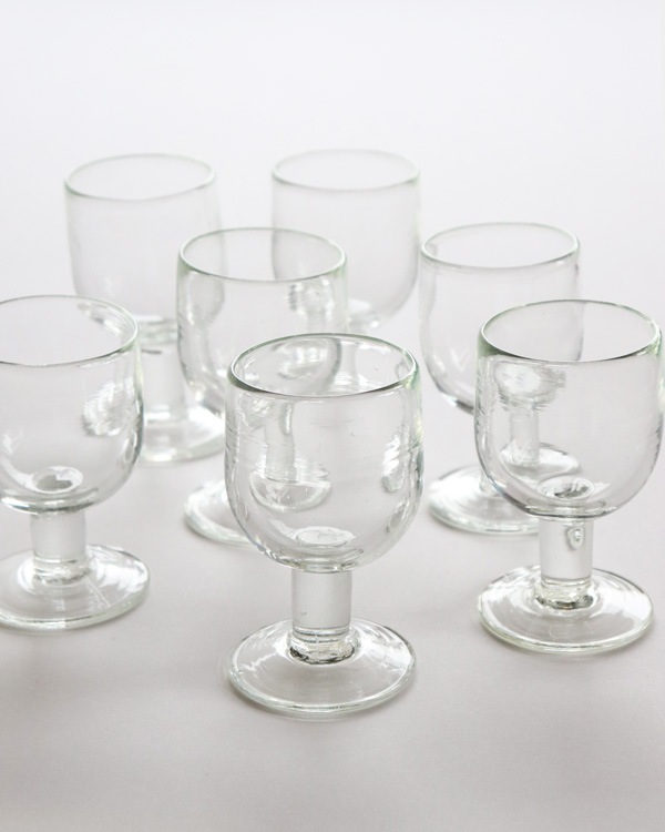 イラン手吹きガラス ワイングラス