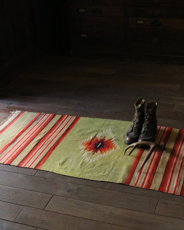 ヴィンテージ　キリストの肖像ラグ 洗濯済み vintageラグ カーペット キリスト教 宗教 エンブレム 1713