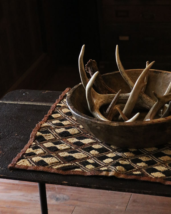 African Textile Kuba Fabric C｜アフリカンテキスタイル クバ布（草