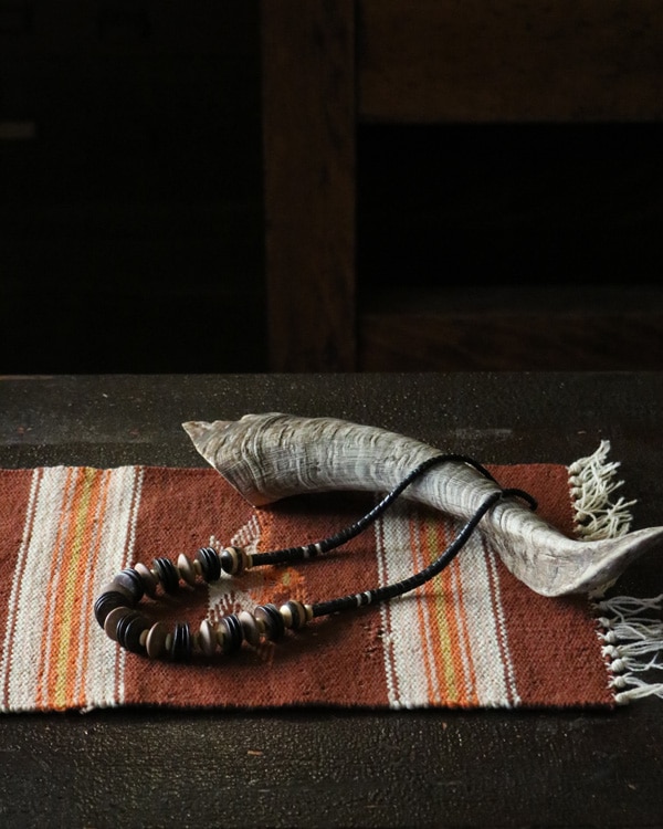 Vintage Wood Beads Necklace A｜ビンテージウッドビーズネックレス A