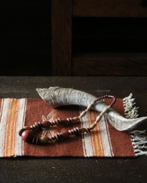 Vintage Wood Beads Necklace Cåӥơåɥӡͥå쥹 C