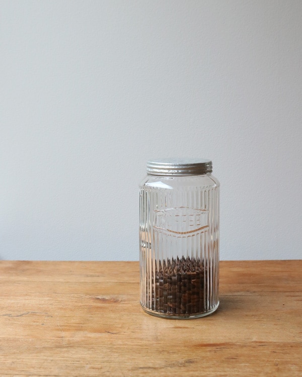 "COFFEE" Glass Jar Rib Glass GJ-004|"COFFEE" ガラスジャー リブガラス GJ-004