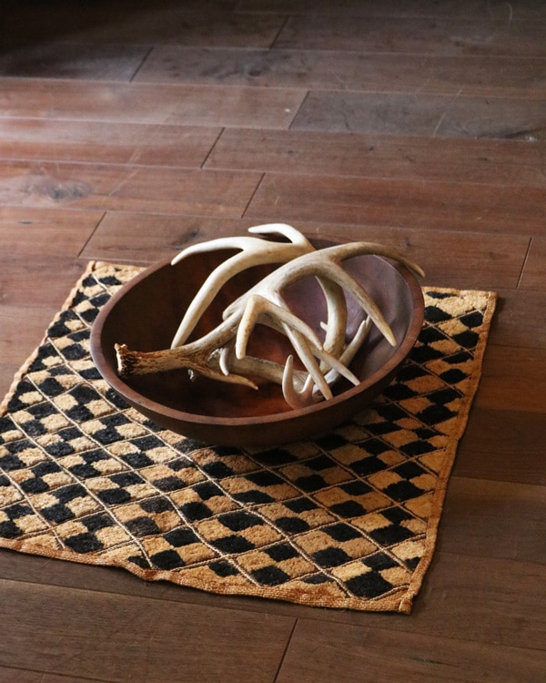 African Textile Kuba Fabric KF-07｜アフリカンテキスタイル クバ布（草ビロード） KF-07