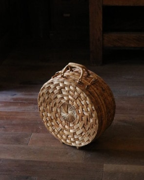 Rattan Picnic Basket Trunk Round | �饿��ԥ��˥å��Х����å� �ȥ�󥯷� �饦��� JPB-149