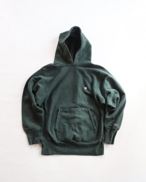 Vintage 90s Green CHAMPION Reverse Weave Hoodie (M)