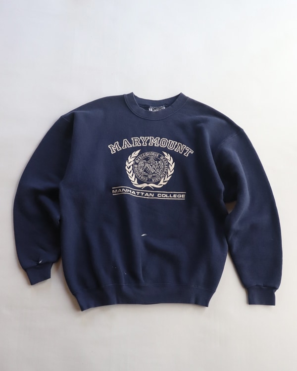 Vintage 90s Navy LEE "MARYMOUNT" Print Crewneck (L)