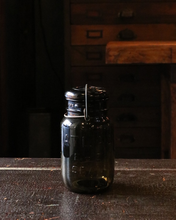 "ATLAS" Mason Jar Brown L GJ-005|"ATLAS" メイソンジャー ブラウン L GJ-005